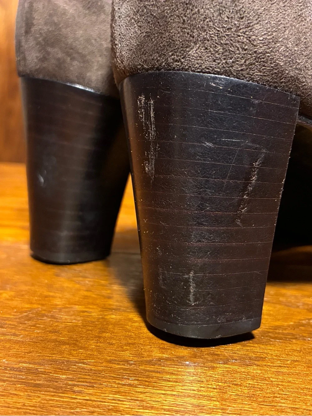 Y2K VTG Aquatalia Italy Made Brown Suede Elongated Square Toe Ankle Boots Sz 9.5